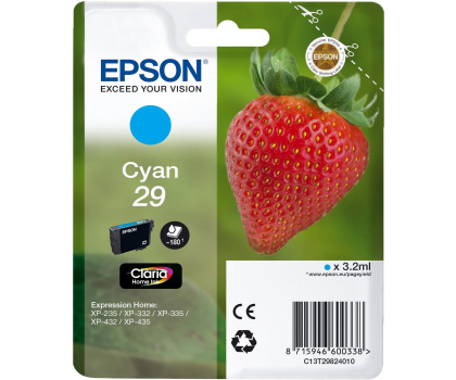 Tusz EPSON EP29C (T2982) Cyan do XP-245/342/345